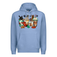 Colony Blue german shepherd black and grey cat coffee cups Premium Hoodie - Zillion Design Studio