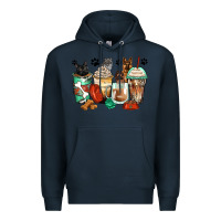 Navy german shepherd black and grey cat coffee cups Premium Hoodie - Zillion Design Studio