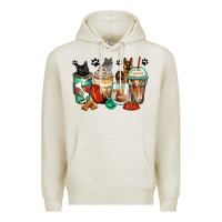 Oatmeal Heather german shepherd black and grey cat coffee cups Premium Hoodie - Zillion Design Studio