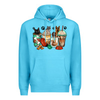 Ocean Blue german shepherd black and grey cat coffee cups Premium Hoodie - Zillion Design Studio