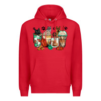 Red german shepherd black and grey cat coffee cups Premium Hoodie - Zillion Design Studio