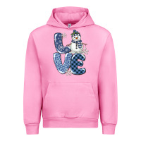 Fuchsia Pink love snowman Urban Hoodie - MaliasSmallBusiness