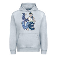 Heather Grey love snowman Urban Hoodie - MaliasSmallBusiness