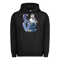Pigment Black love snowman Urban Hoodie - MaliasSmallBusiness