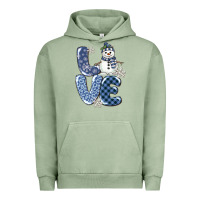 Pigment Oil Green love snowman Urban Hoodie - MaliasSmallBusiness