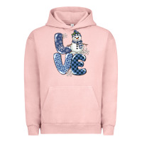 Pigment Salmon love snowman Urban Hoodie - MaliasSmallBusiness