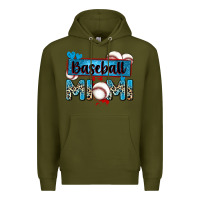 Army Green baseball mimi with leopard Premium Hoodie - Zillion Design Studio