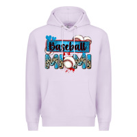 Lilac baseball mimi with leopard Premium Hoodie - Zillion Design Studio