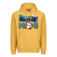 Mustard baseball mimi with leopard Premium Hoodie - Zillion Design Studio