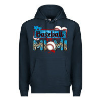 Navy baseball mimi with leopard Premium Hoodie - Zillion Design Studio