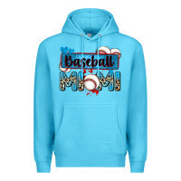 Ocean Blue baseball mimi with leopard Premium Hoodie - Zillion Design Studio