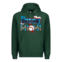 Sports Green baseball mimi with leopard Premium Hoodie - Zillion Design Studio