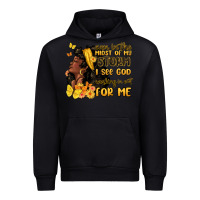 Black even in the midst of my storm i see god Urban Hoodie - MaliasSmallBusiness