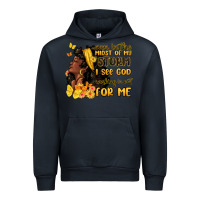 Navy even in the midst of my storm i see god Urban Hoodie - MaliasSmallBusiness