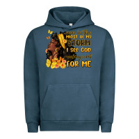 Pigment Midnight Navy even in the midst of my storm i see god Urban Hoodie - MaliasSmallBusiness