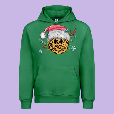 Urban Hoodie leopard smiley face
