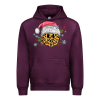 Mauve Wine leopard smiley face Urban Hoodie - MaliasSmallBusiness