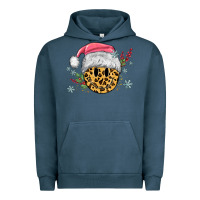Pigment Midnight Navy leopard smiley face Urban Hoodie - MaliasSmallBusiness