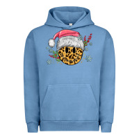 Pigment Pebble Blue leopard smiley face Urban Hoodie - MaliasSmallBusiness