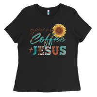 Black give me coffee and jesus Ladies Tee - Artiststas