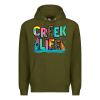 Army Green creek life kayaking Premium Hoodie - Zillion Design Studio