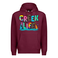 Burgundy creek life kayaking Premium Hoodie - Zillion Design Studio