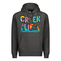 Charcoal Heather creek life kayaking Premium Hoodie - Zillion Design Studio