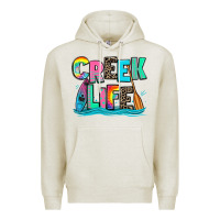 Oatmeal Heather creek life kayaking Premium Hoodie - Zillion Design Studio