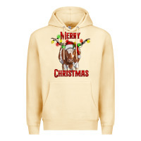 Pina Colada Merry Christmas Longhorn Cow Premium Hoodie - RanaPortraitStore
