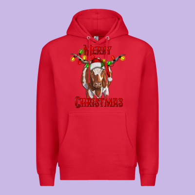 Premium Hoodie Merry Christmas Longhorn Cow