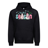 Black tis the season snowman and christmas cake Urban Hoodie - MaliasSmallBusiness