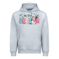 Heather Grey tis the season snowman and christmas cake Urban Hoodie - MaliasSmallBusiness