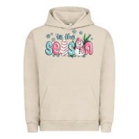 Pigment French Oak tis the season snowman and christmas cake Urban Hoodie - MaliasSmallBusiness