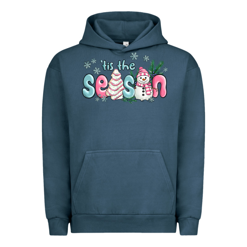 Tis The Season Snowman And Christmas Cake Urban Hoodie by MaliasSmallBusiness | Teevron