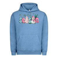 Pigment Pebble Blue tis the season snowman and christmas cake Urban Hoodie - MaliasSmallBusiness