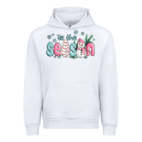 White tis the season snowman and christmas cake Urban Hoodie - MaliasSmallBusiness