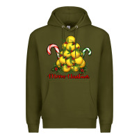 Army Green merry christmas lacrosse Premium Hoodie - RanaPortraitStore