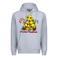 Heather Grey merry christmas lacrosse Premium Hoodie - RanaPortraitStore