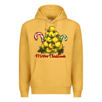 Mustard merry christmas lacrosse Premium Hoodie - RanaPortraitStore