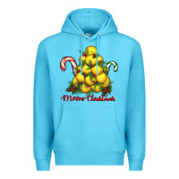 Ocean Blue merry christmas lacrosse Premium Hoodie - RanaPortraitStore