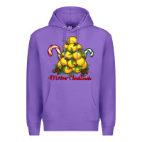 Purple merry christmas lacrosse Premium Hoodie - RanaPortraitStore