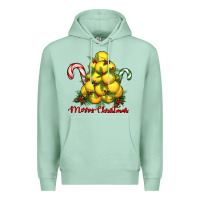 Seafoam merry christmas lacrosse Premium Hoodie - RanaPortraitStore