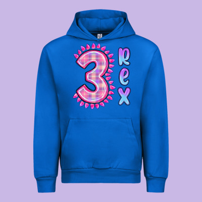 Urban Hoodie 3 rex pink dinosaur