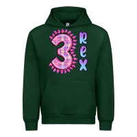 Forest Green 3 rex pink dinosaur Urban Hoodie - MaliasSmallBusiness