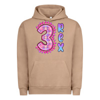 Pigment Burro 3 rex pink dinosaur Urban Hoodie - MaliasSmallBusiness