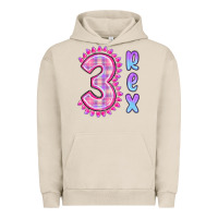 Pigment French Oak 3 rex pink dinosaur Urban Hoodie - MaliasSmallBusiness