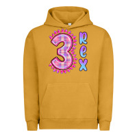 Pigment Peanut Butter 3 rex pink dinosaur Urban Hoodie - MaliasSmallBusiness