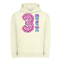 Pigment Pistachio 3 rex pink dinosaur Urban Hoodie - MaliasSmallBusiness