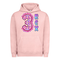Pigment Salmon 3 rex pink dinosaur Urban Hoodie - MaliasSmallBusiness