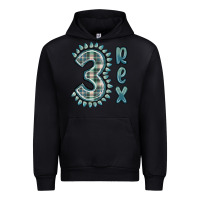 Black 3 rex green dinosaur Urban Hoodie - MaliasSmallBusiness